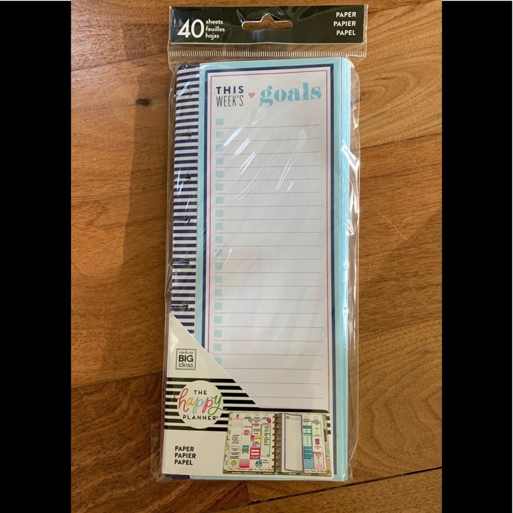 The Happy Planner Insert pages, 40 pc, classic, THIS WEEK’s GOALS